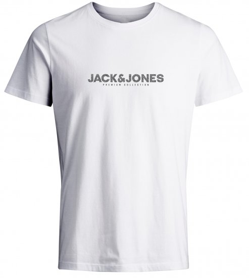 Jack & Jones JPRBLABOOSTER T-Shirt White - Tricouri - Tricouri Bărbați Mărimi Mari