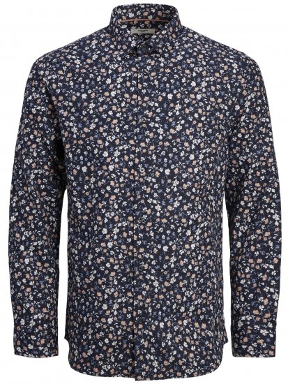 Jack & Jones JPRBLANORDIC LS Shirt Night Sky - Cămăși - Cămăși Bărbați Mărimi Mari