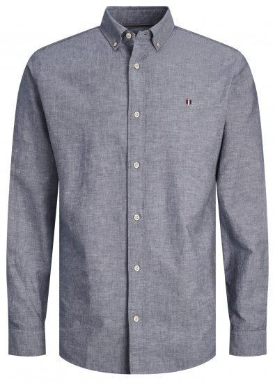 Jack & Jones JPRBLUSUMMER SHIELD LS Shirt Faded Denim - Cămăși - Cămăși Bărbați Mărimi Mari