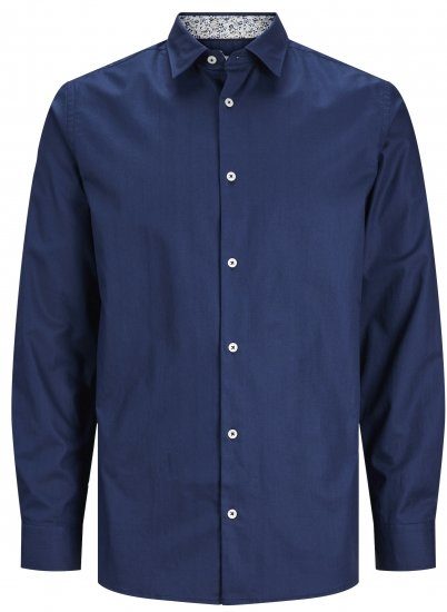Jack & Jones JPRBLANORDIC DETAIL Shirt Perfect Navy - Cămăși - Cămăși Bărbați Mărimi Mari