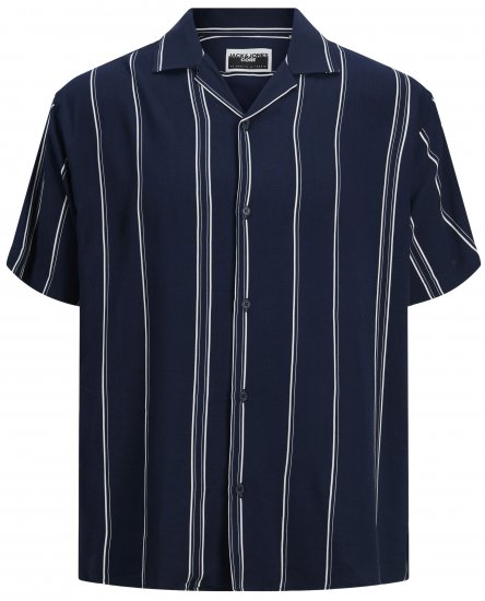 Jack & Jones JCOJEFF AOP Resort Shirt Navy Blazer - Cămăși - Cămăși Bărbați Mărimi Mari