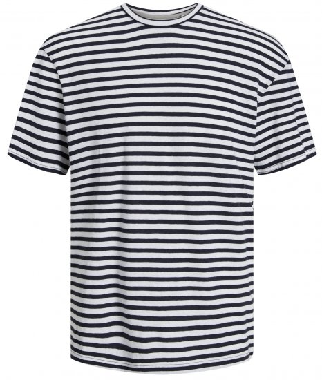 Jack & Jones JPRCC SOFT Linen Blend T-Shirt Night Sky - Tricouri - Tricouri Bărbați Mărimi Mari