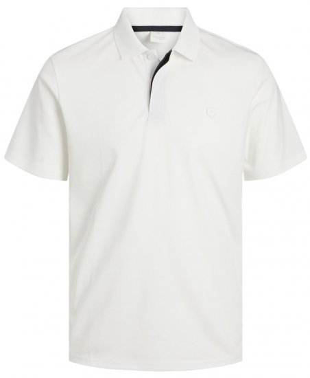 Jack & Jones Rodney Short Sleeve Polo White - Tricouri polo - Tricouri Polo Bărbați Mărimi Mari
