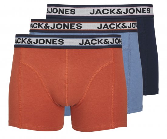 Jack & Jones JACMARCO SOLID Trunks 3-Pack Coronet Blue - Lenjerie intimă & costum baie - Lenjerie Intimă Bărbați Mărimi Mari