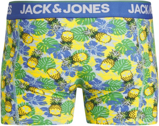 Jack & Jones JACPINEAPPLE SKULL TRUNKS 3 PACK Palace Blue - Lenjerie intimă & costum baie - Lenjerie Intimă Bărbați Mărimi Mari