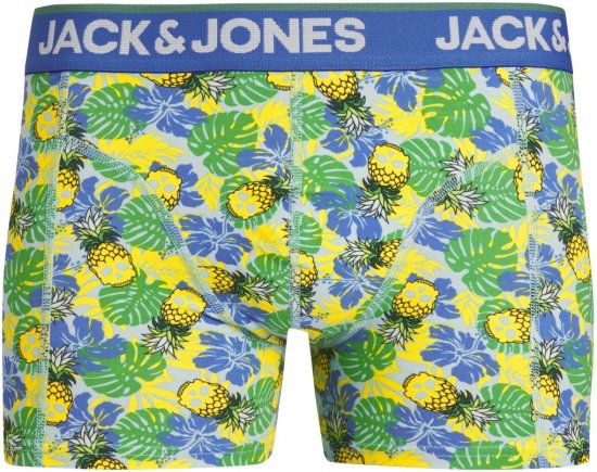 Jack & Jones JACPINEAPPLE SKULL TRUNKS 3 PACK Palace Blue - Lenjerie intimă & costum baie - Lenjerie Intimă Bărbați Mărimi Mari