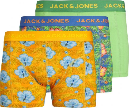 Jack & Jones JACHAWAII TRUNKS 3 PACK Palace Blue - Lenjerie intimă & costum baie - Lenjerie Intimă Bărbați Mărimi Mari