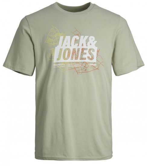 Jack & Jones JCOMAP SUMMER LOGO Desert sage - Tricouri - Tricouri Bărbați Mărimi Mari