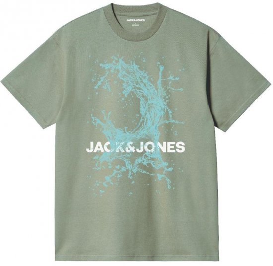 Jack & Jones JCOOCEAN SPLASH T-Shirt Desert Sage - Tricouri - Tricouri Bărbați Mărimi Mari