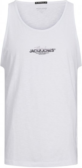 Jack & Jones JORARUBA BRANDING TANK TOP Bright White - Tricouri - Tricouri Bărbați Mărimi Mari