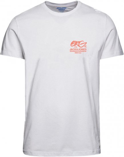 Jack & Jones JORARUBA TEE SS CREW NECK Brighter White - Tricouri - Tricouri Bărbați Mărimi Mari