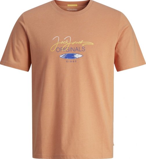 Jack & Jones JORCASEY T-Shirt Crew Neck Canyon Sunset - Tricouri - Tricouri Bărbați Mărimi Mari
