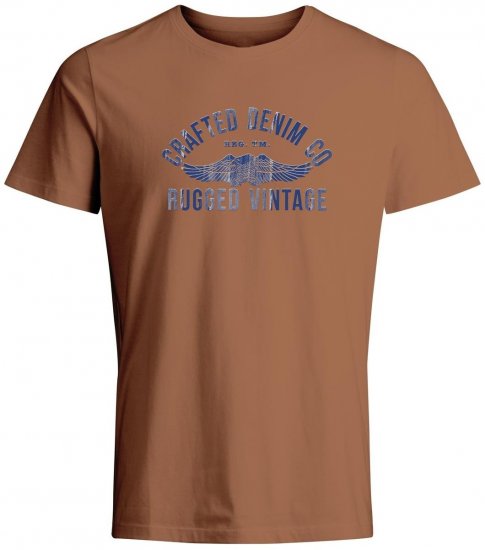 Jack & Jones JPRBLUOLLIE T-Shirt Sunburn - Tricouri - Tricouri Bărbați Mărimi Mari