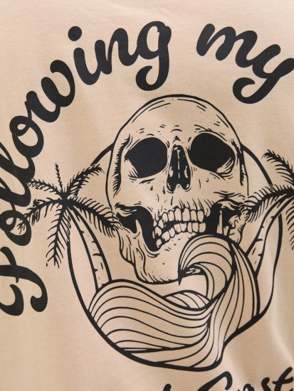 Jack & Jones Zekiel Crew Neck T-Shirt Peach Parfait - Tricouri - Tricouri Bărbați Mărimi Mari