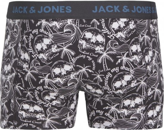 Jack & Jones Damon Skull Trunks 3-Pack Black - Lenjerie intimă & costum baie - Lenjerie Intimă Bărbați Mărimi Mari