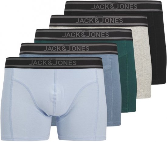 Jack & Jones Kyle Solid Trunks 5-Pack Deep Teal - Lenjerie intimă & costum baie - Lenjerie Intimă Bărbați Mărimi Mari