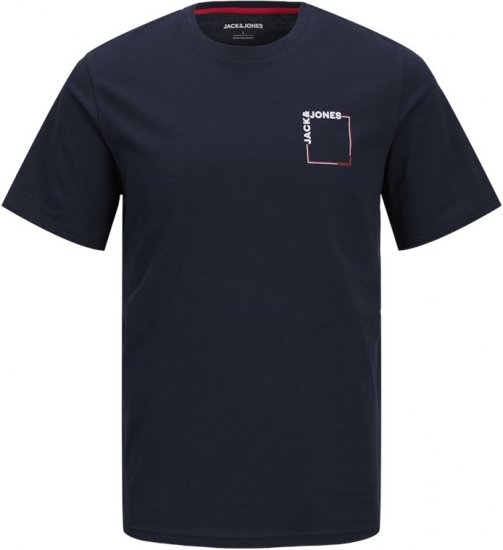 Jack & Jones Verner Crew Neck T-Shirt Blue - Tricouri - Tricouri Bărbați Mărimi Mari