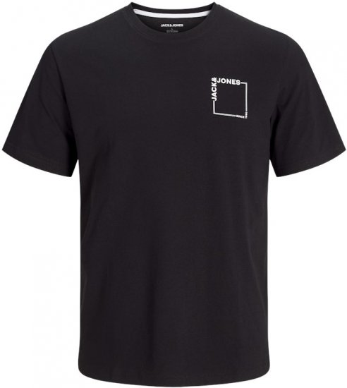Jack & Jones Verner Crew Neck T-Shirt Black - Tricouri - Tricouri Bărbați Mărimi Mari