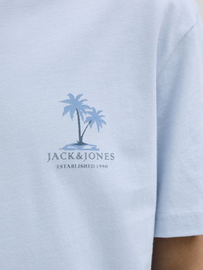 Jack & Jones Summer Vibes Crew Neck T-Shirt Chambray Blue - Tricouri - Tricouri Bărbați Mărimi Mari