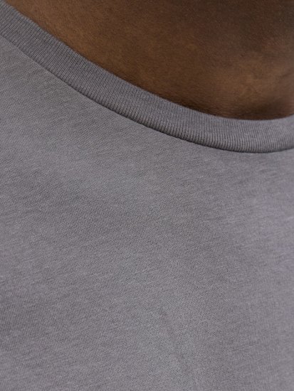 Jack & Jones Jaxon Crew Neck T-Shirt Castlerock - Tricouri - Tricouri Bărbați Mărimi Mari