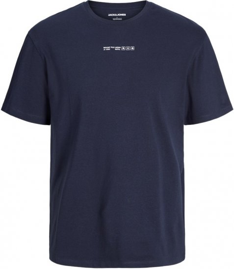 Jack & Jones Ayce Crew Neck T-Shirt Blue - Tricouri - Tricouri Bărbați Mărimi Mari