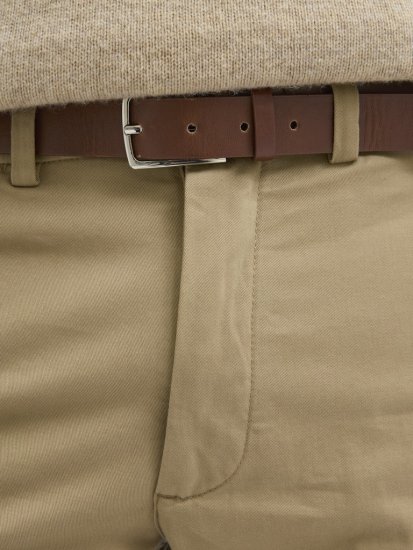 Jack & Jones Ollie Franco Chino Pants with Belt Brown - Blugi & pantaloni - Blugi & Pantaloni Bărbați Mărimi Mari