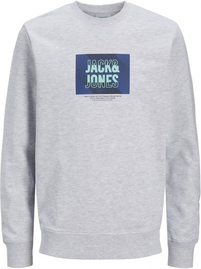 Jack & Jones HUDSON Sweatshirt White Melange - Pulovere & hanorace - Pulovere & Hanorace Bărbați Mărimi Mari