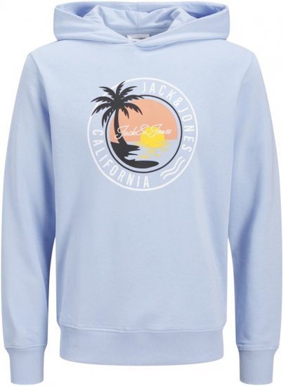 Jack & Jones Palm Hoodie Chambray Blue - Pulovere & hanorace - Pulovere & Hanorace Bărbați Mărimi Mari