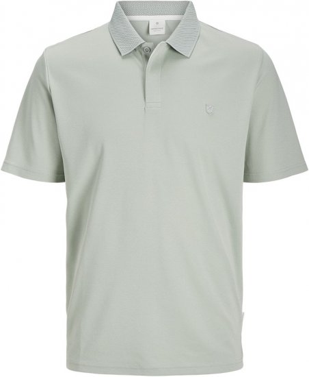 Jack & Jones Rodney Short Sleeve Polo Aqua Gray - Tricouri polo - Tricouri Polo Bărbați Mărimi Mari
