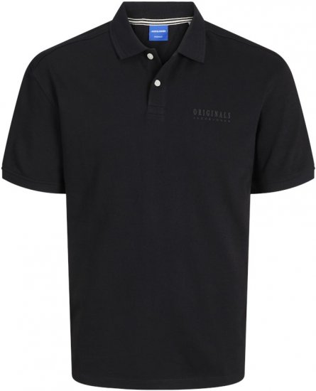 Jack & Jones Frederiksberg Polo Antique Black - Tricouri polo - Tricouri Polo Bărbați Mărimi Mari