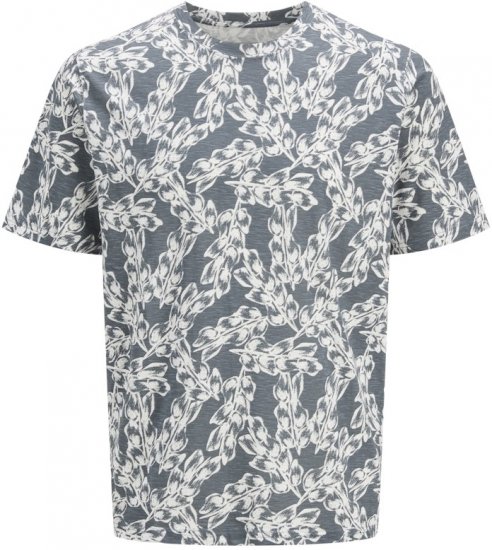 Jack & Jones Split AOP Crew Neck T-Shirt Grey - Tricouri - Tricouri Bărbați Mărimi Mari