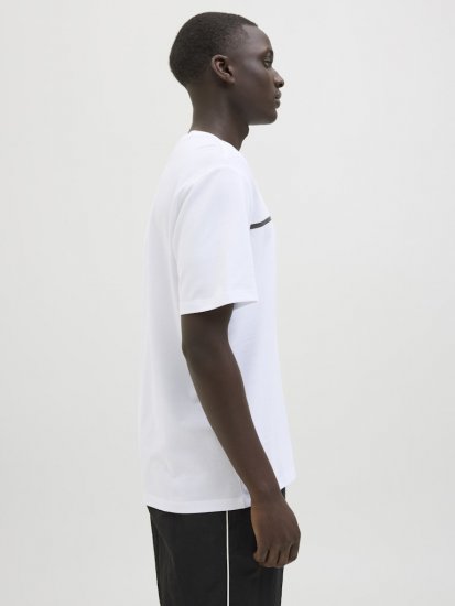 Jack & Jones FUSION Full Branding T-Shirt Bright White - Tricouri - Tricouri Bărbați Mărimi Mari