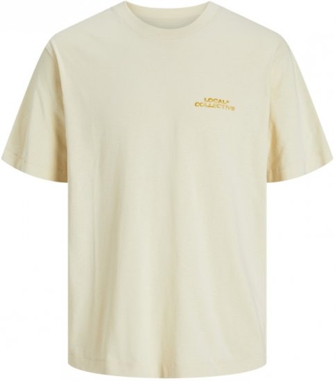 Jack & Jones Retiro Crew Neck T-Shirt Antique White - Tricouri - Tricouri Bărbați Mărimi Mari