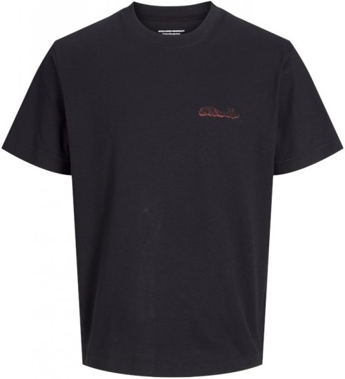 Jack & Jones Retiro Crew Neck T-Shirt Black - Tricouri - Tricouri Bărbați Mărimi Mari