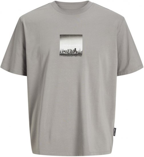 Jack & Jones Pacer Photo Branding Crew Neck T-Shirt Grey - Tricouri - Tricouri Bărbați Mărimi Mari