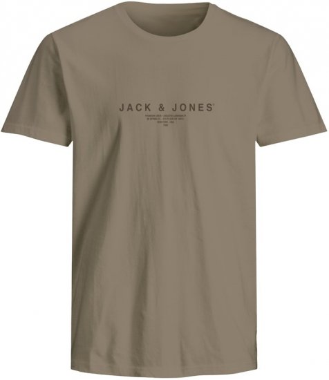 Jack & Jones Harris Crew Neck T-Shirt Brown - Tricouri - Tricouri Bărbați Mărimi Mari