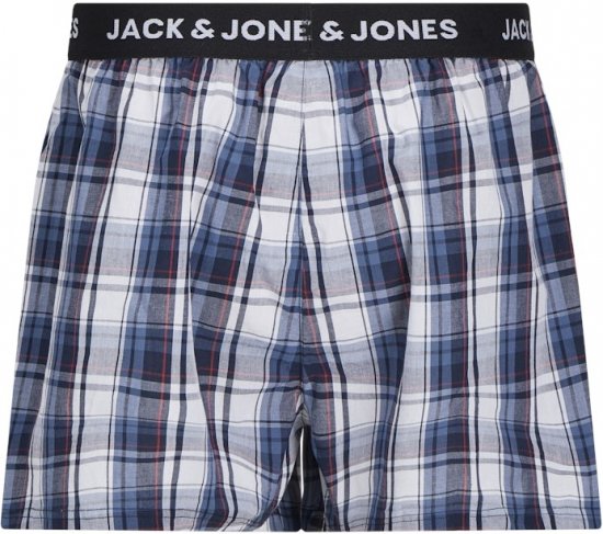 Jack & Jones Saigon Blue/Red Check Woven Boxers 3-Pack Navy Blazer - Lenjerie intimă & costum baie - Lenjerie Intimă Bărbați Mărimi Mari