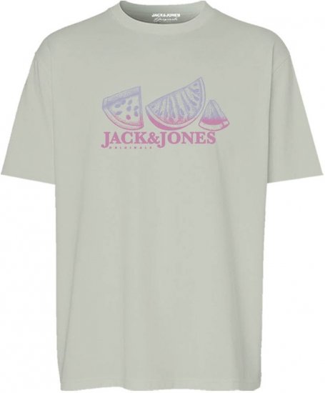 Jack & Jones Split Gradient Crew Neck T-Shirt Green - Tricouri - Tricouri Bărbați Mărimi Mari