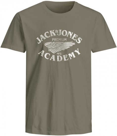 Jack & Jones Freddy Crew Neck T-Shirt Grey - Tricouri - Tricouri Bărbați Mărimi Mari