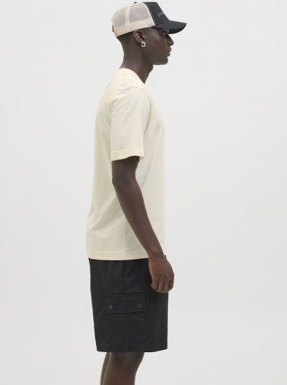 Jack & Jones Calma Crew Neck T-Shirt Sweet Corn - Tricouri - Tricouri Bărbați Mărimi Mari