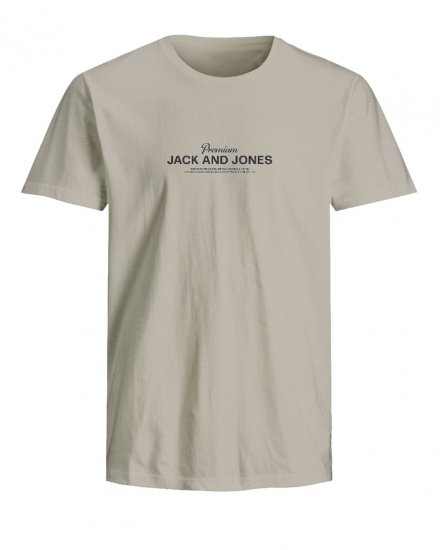 Jack & Jones Ferris Crew Neck T-Shirt Silver Lining - Tricouri - Tricouri Bărbați Mărimi Mari