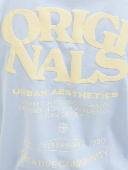 Jack & Jones Tavira Type Crew Neck T-Shirt Skyway - Tricouri - Tricouri Bărbați Mărimi Mari