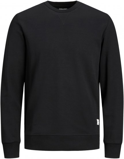 Jack & Jones Basic Sweatshirt Black - Pulovere & hanorace - Pulovere & Hanorace Bărbați Mărimi Mari