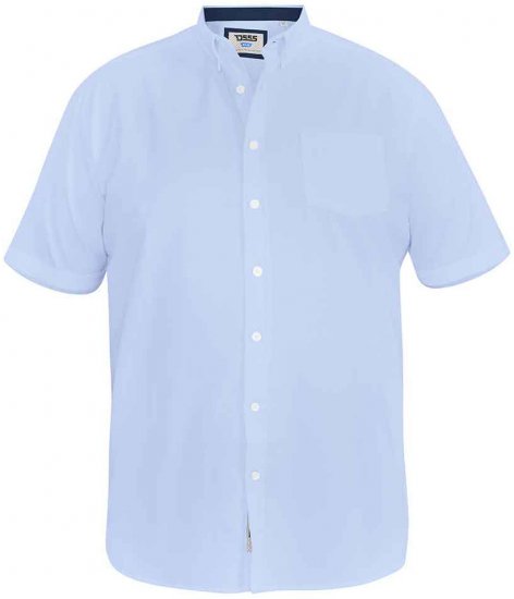D555 James Short Sleeve Oxford Shirt Sky Blue - Cămăși - Cămăși Bărbați Mărimi Mari