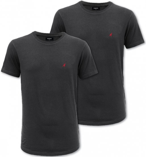 Kangol Jetta T-shirt Black 2-pack - Tricouri - Tricouri Bărbați Mărimi Mari