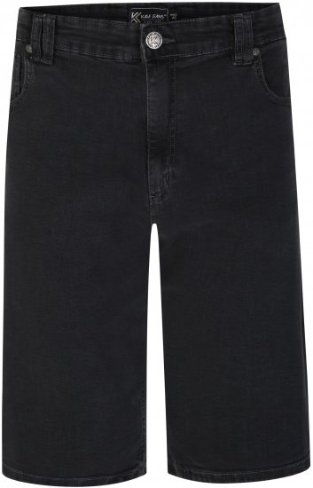 Kam Jeans 101 Stretch Jean Shorts Charcoal - Pantaloni scurți - Pantaloni Scurți Mărimi mari Bărbați 