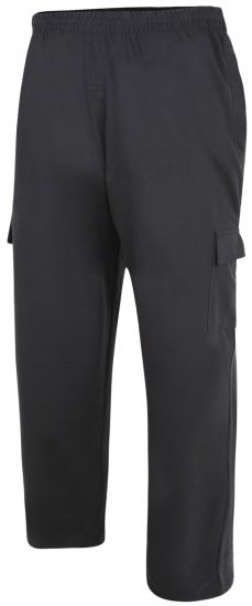 Kam Jeans Lightweight Sweatpants with Cargo pocket Black - Pantaloni trening - Pantaloni Trening Bărbați Mărimi Mari