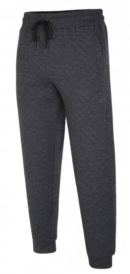 Kam Jeans 238 Quilted Jersey Joggers Charcoal - Pantaloni trening - Pantaloni Trening Bărbați Mărimi Mari