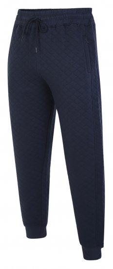 Kam Jeans 238 Quilted Jersey Joggers Navy - Pantaloni trening - Pantaloni Trening Bărbați Mărimi Mari