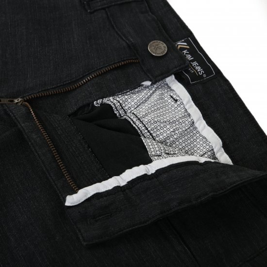 Kam Jeans 264 Slub Weave 5 Pocket Stretch Pants Charcoal - Blugi & pantaloni - Blugi & Pantaloni Bărbați Mărimi Mari